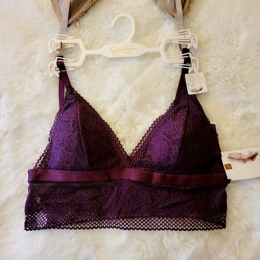 🌹JESSICA SIMPSON BRAND NEW 2-PACK BRALETTE WITH REMOVABLE PADS SIZE M - Picture 2 of 9